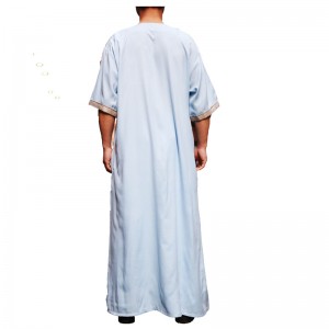 In stock 2 pieces cotton thobes mens dubai muslim arabic thobe for men